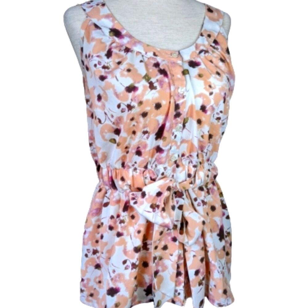 Lauren Conrad Sleeveless Tie-waist Tank Blouse S